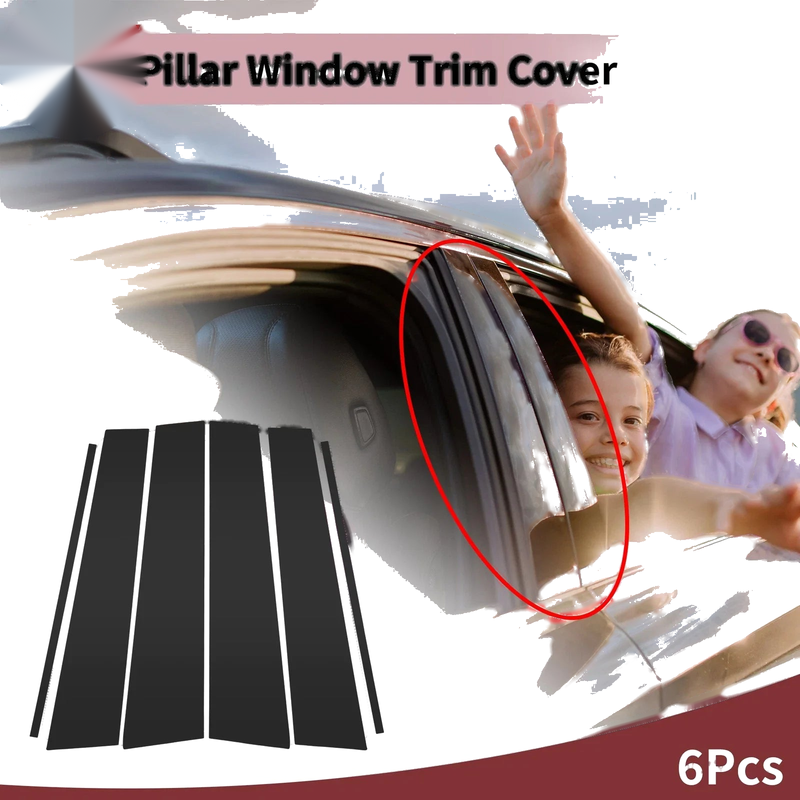 Toyota Fortuner 6 Pcs Car Door Pillar Window Trim (2014–2015)