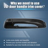 Ram 1500 2500 3500 8pcs Black Exterior Side Door Handle Cover Trim (2010-2018)