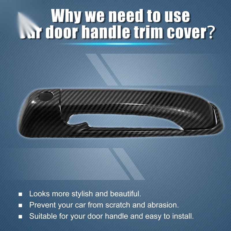 Ram 1500 2500 3500 8pcs Black Exterior Side Door Handle Cover Trim (2010-2018)