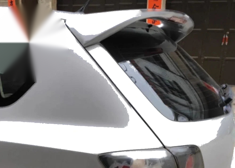 Mazda 3 Hatchback Unpainted LED Rear Roof Window Spoiler (2006-2012)