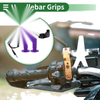 Motorcycle 7/8" 22mm Hand Grips Cover Purple Checkered