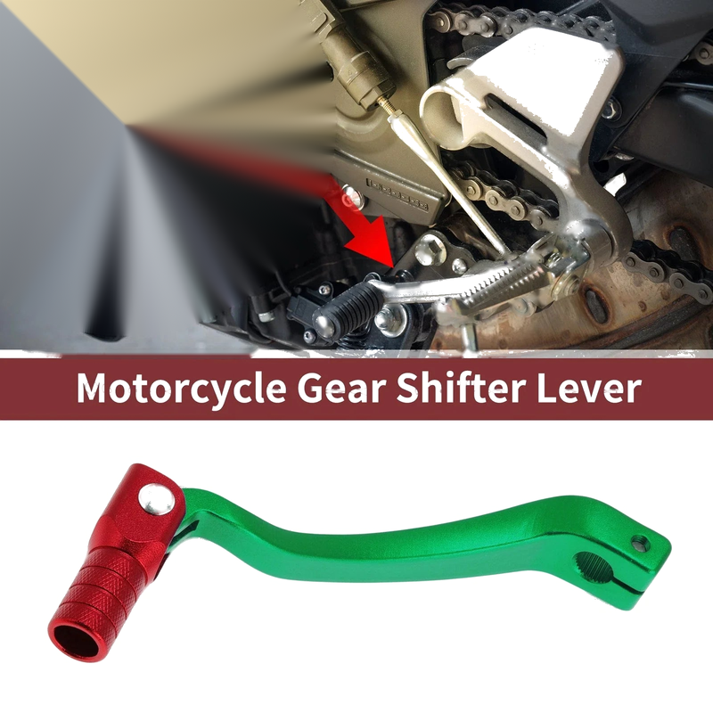 Kayo T6 Green Red Folding Gear Shifter Lever