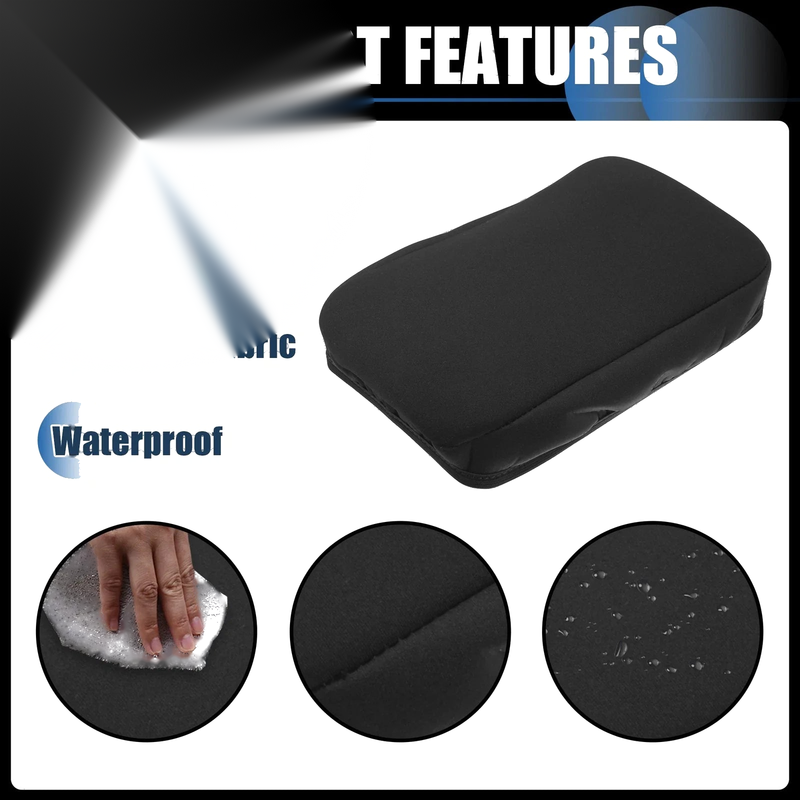 Hyundai Kona 2018-2023 Neoprene Black Armrest Protector Cover Pad