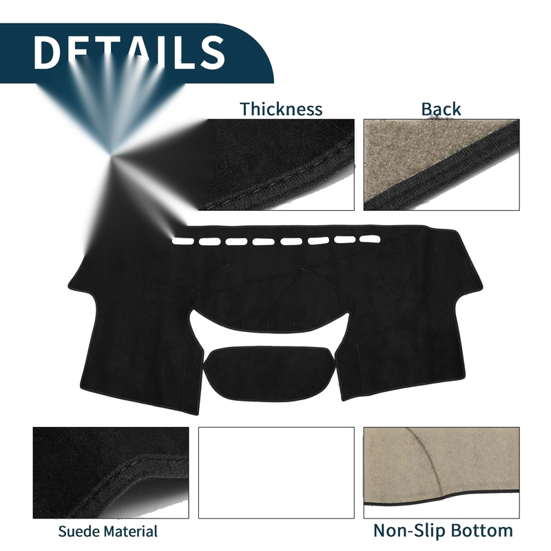 Toyota Vitz 90 Series (2005-2010) Black Dashboard Cover Mat