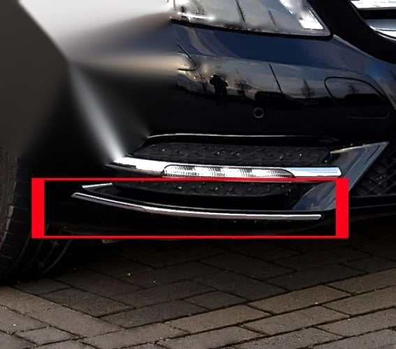 Mercedes Benz W246 Chrome Front Bumper Moulding Strip Cover (2012-2019)