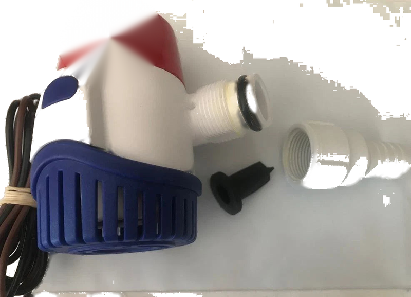 Boats Rule Bilge Pump 500GPH Non-Automatic 12V Backflow Preventer