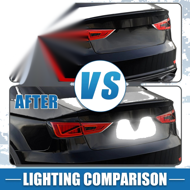 BMW 1 Pair White LED Car License Plate Light Assembly