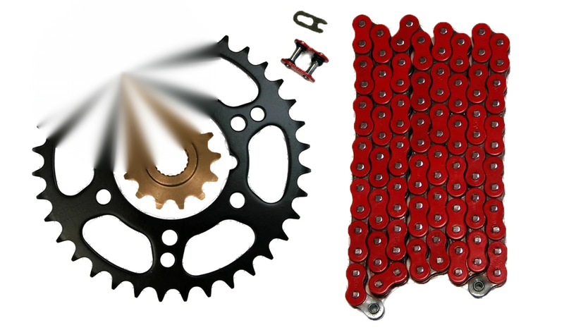 Polaris Scrambler 500 Red 520x76 Drive Chain & 13/36 Sprockets (1998–2012)