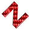 Car Badge Alphabet Letter Carbon Red N Decals Stickers Emblem