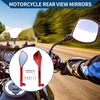 Pair Motorcycle Rear View Mirrors Prismatic Shape Red Aluminum Alloy