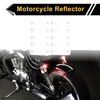 Motorcycle Reflector White Rectangle 15x5cm 10 Pcs