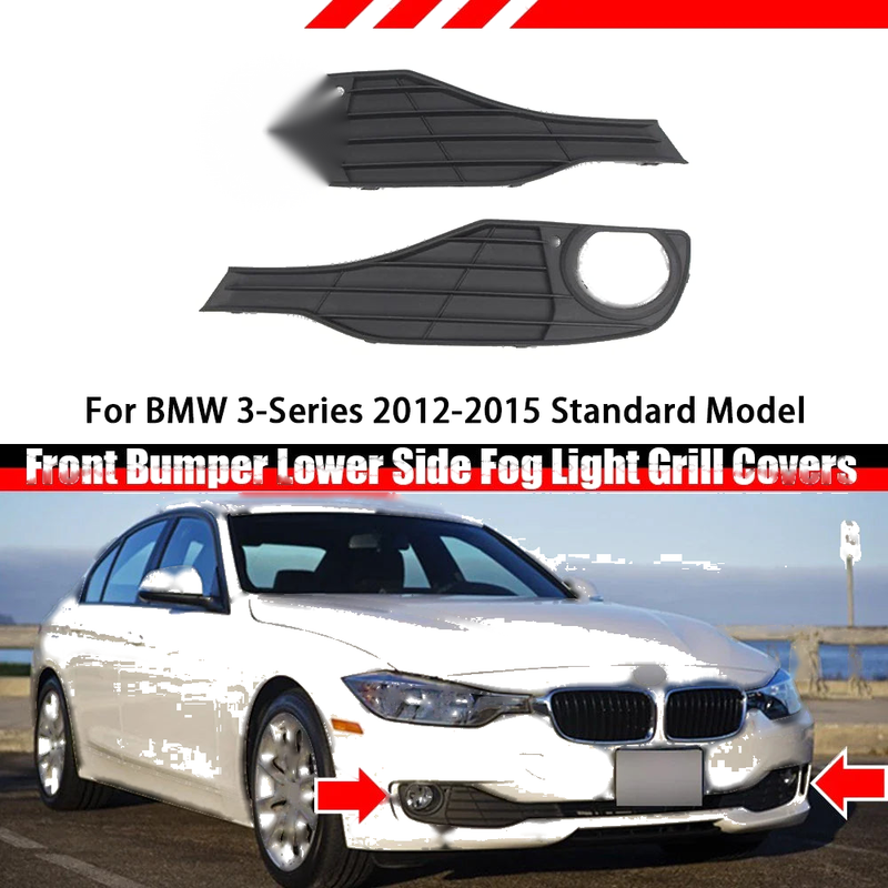 BMW 3-Series Front Bumper Side Fog Light Grill Trims (2012–2015)