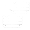 Kawasaki KX125 / KX250 1997-2004 White Radiator Louvers Guards
