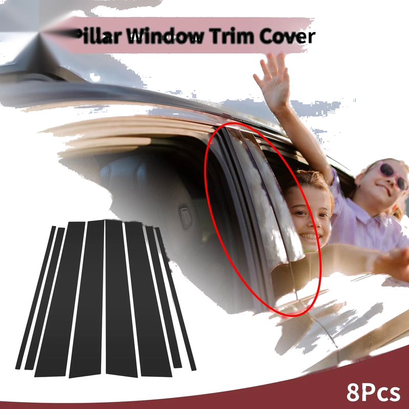 Toyota Land Cruiser 8 x Car Door Pillar Window Trim (2010–2021)