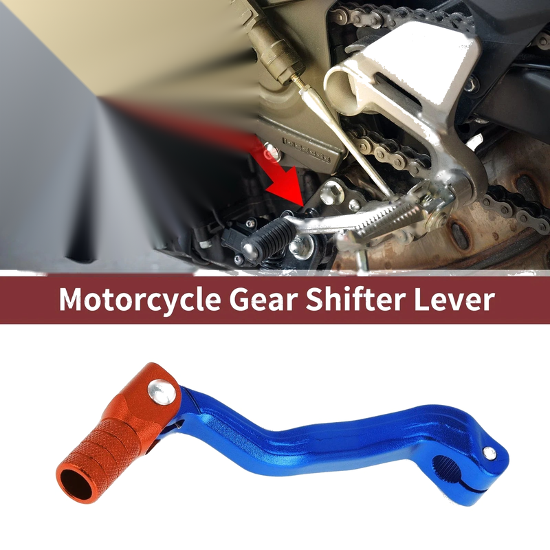 Bosuer M4 Blue Orange Folding Motorcycle Gear Shifter Lever