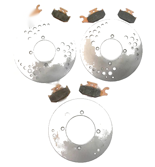 Can-Am Outlander 500 XT 2 x Front/Rear Brake Rotors and Pads (2007–2008)