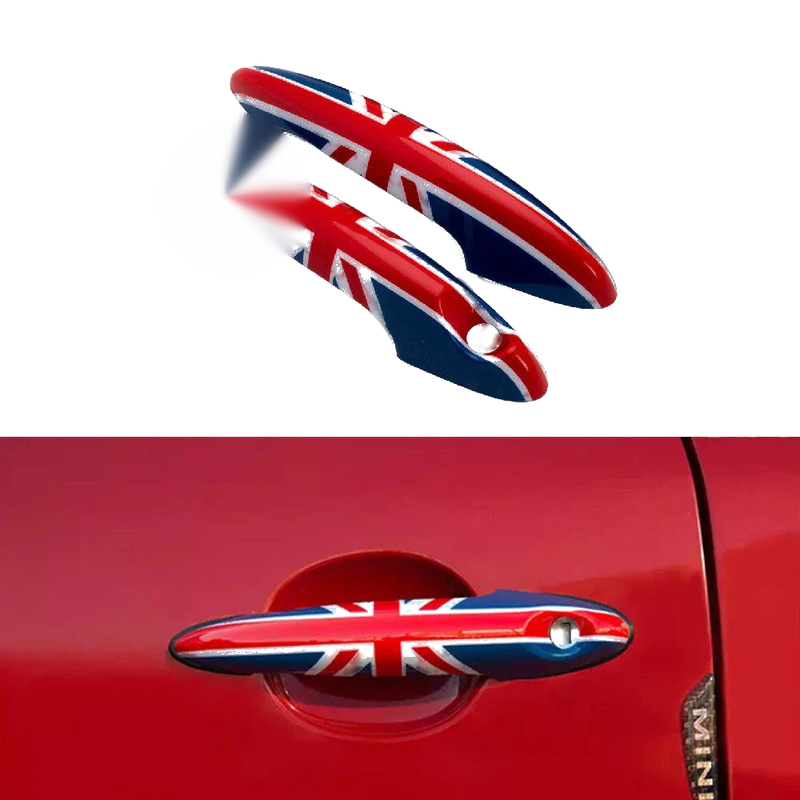 Mini Cooper R53 Pair Union Jack UK Flag Exterior Door Handle Cover Trim Fit
