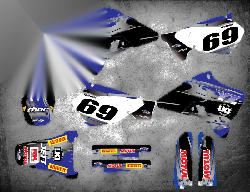 Yamaha YZ 125 (1996-2001) - STEEL STYLE Stickers Custom Graphics Full Kit