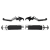 Kawasaki ZX14R Silver Extendable Brake Clutch Levers Grips Set (2006-2023)