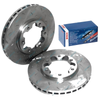 Patrol GU Y61 1997~16 Front Drilled + Slotted Disc Rotor + Bosch Brake Pads