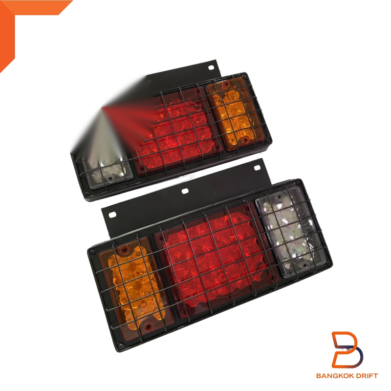 ISUZU ELF NPR NHR NLR TRUCK PAIR LED TAIL LIGHTS ROCK GUARD