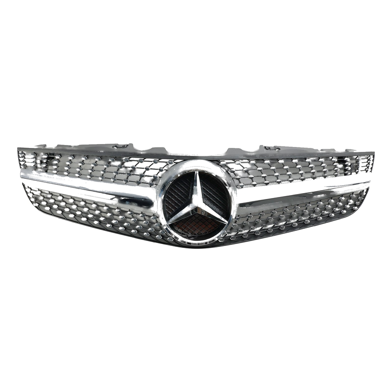 Mercedes SL550 SL600 Diamond Front Bumper Upper Grill (2009-2012)