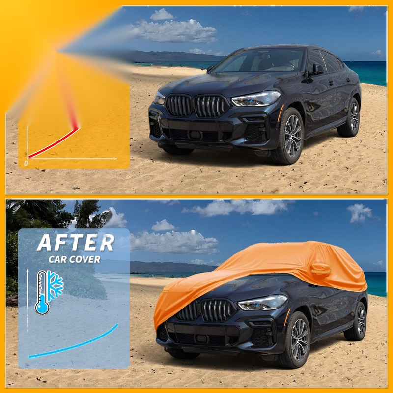 BMW X5 Orange Cotton with Zipper Car Cover