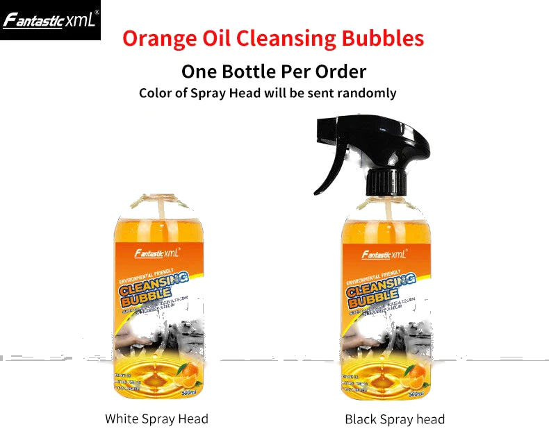 Car Interior & Household Natural Orange Oil Cleansing Bubble Cleaner