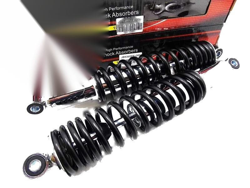 Honda MT250 Elsinore 365mm JBS Black/Chrome Rear Shock Absorbers (1973-1976)