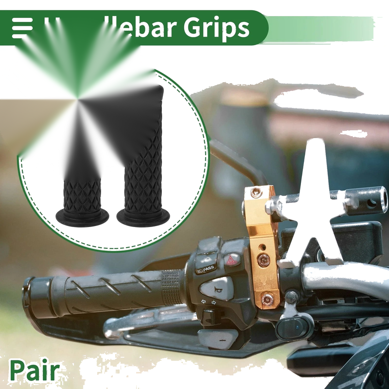 Motorcycle TPU Black 1x 25mm Hand Grips