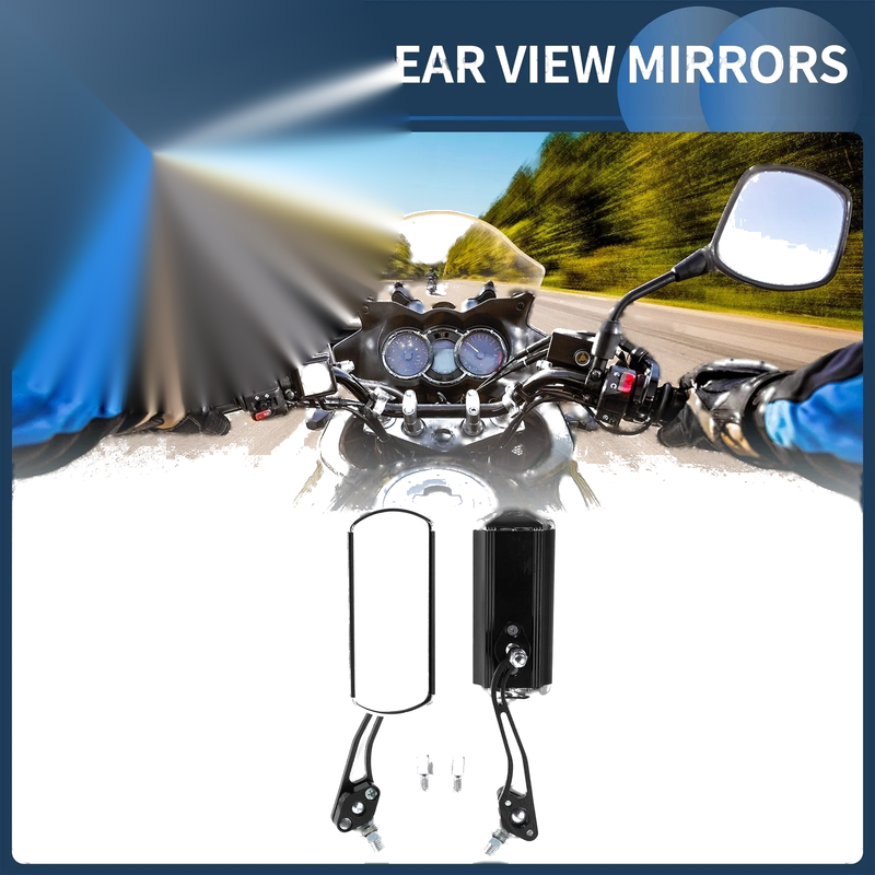 Motorcycles Handlebar Aluminum Alloy M8/M10 Rear View Mirrors