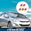 Car / Motorcycle Gold Tone Purple 5 Pcs Mini ANL Fuses 100A Audio CD Fuse
