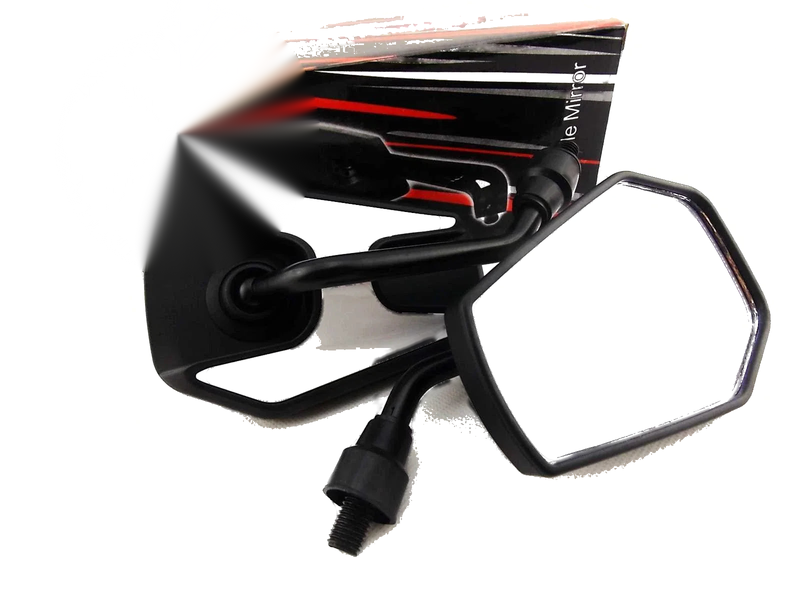 Yamaha TT500 Black White Hex Soko Mirrors (1976-1981)