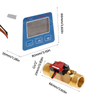 Car 1/2" Digital LED Turbine Gauge Kerosene Fuel Water Flow Meter