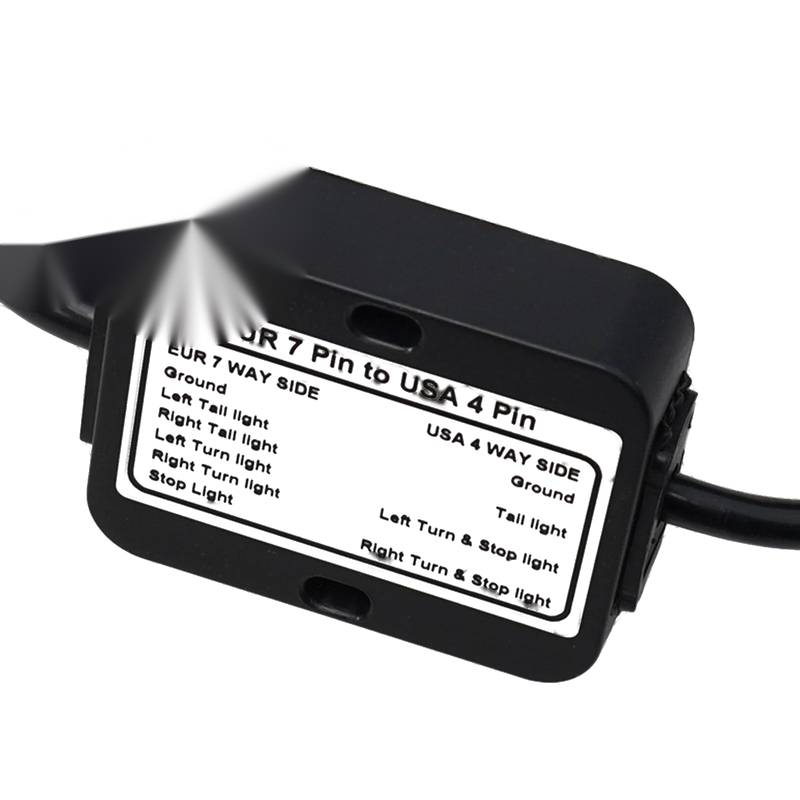 European Vehicles Trailer Light Converter 7Pin to 4Way Flat