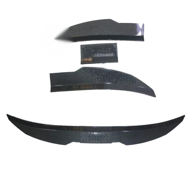 Sedan ABS Gloss Carbon Fiber Rear Trunk Spoiler Lip (No Year Specified)