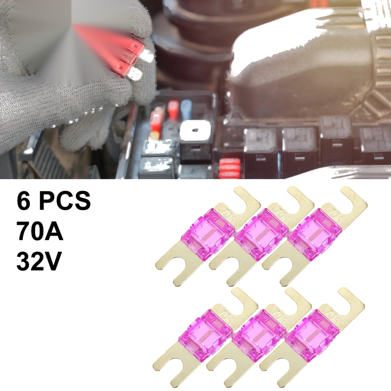 Car / Truck / Motorcycle / Boat Audio 6 x 70A AFS Mini ANL Fuse