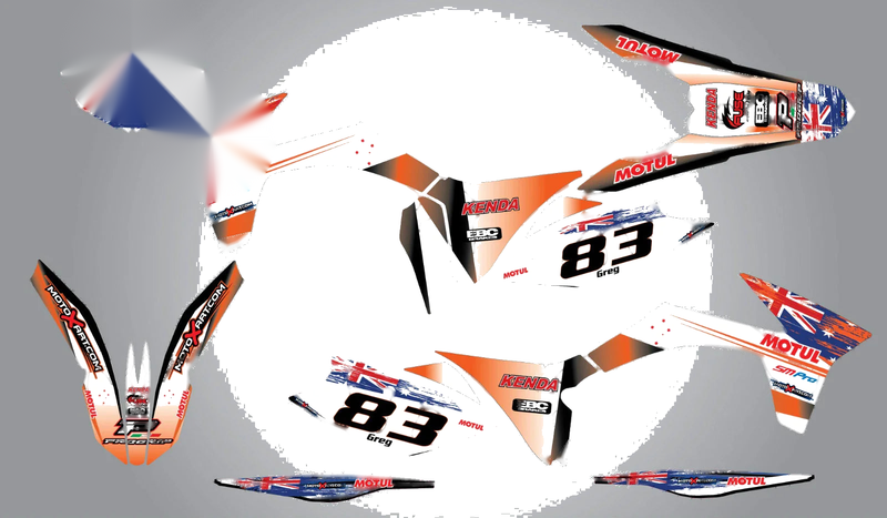 KTM SXF (2011-2012) Stickers Decals AUSSIE PRIDE Custom Graphic Kit