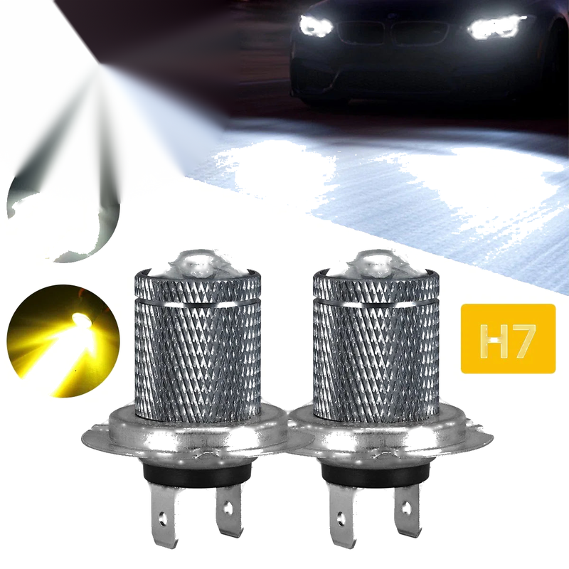 Auto Fog Lights LED Headlight Bulbs H7 with Aerospace Lens