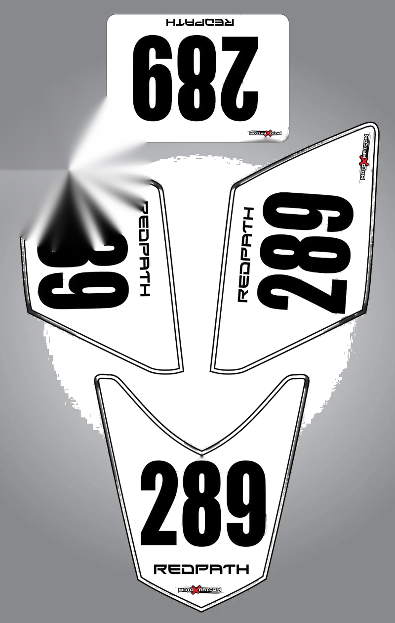 Yamaha YFZ ATV Number Plate Graphics & Stickers 2003-2008