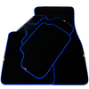 BMW 5 Series E61 Wagon (2004-2010) Blue Trim AutoWin Black Floor Mats