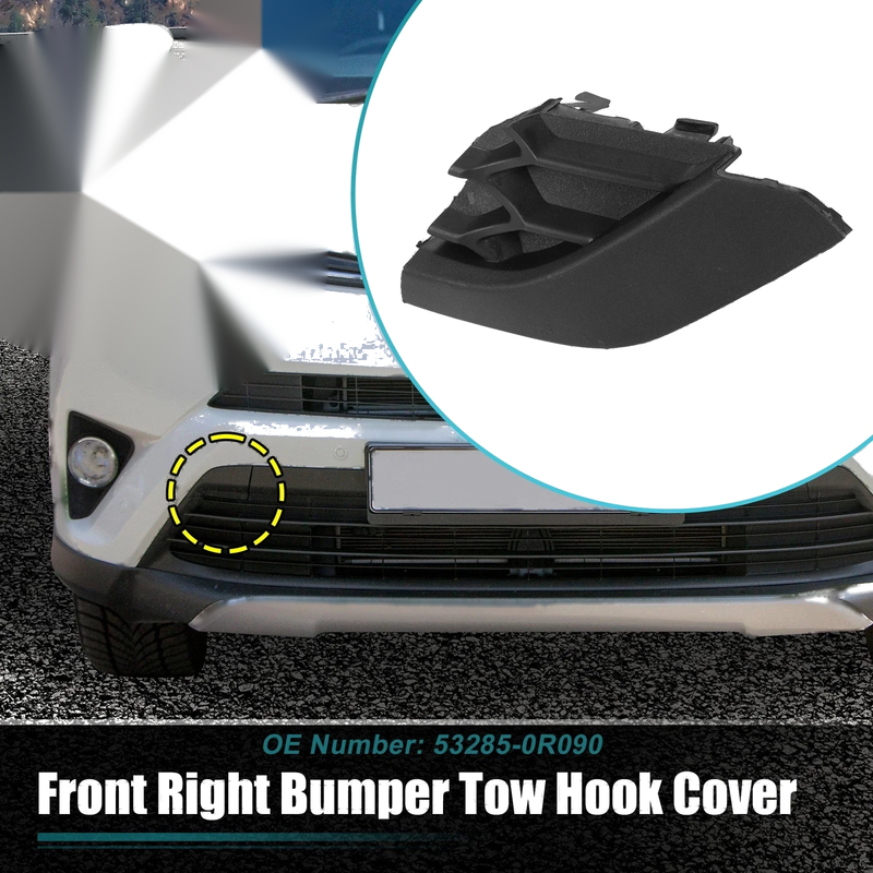Toyota RAV4 SE Unpainted Front Bumper Tow Hook Cover (2016–2018)
