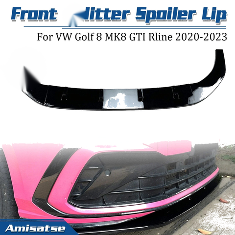 VW Golf 8 MK8 GTI Rline Front Spoiler Lip Splitter Kit (2020-2023)