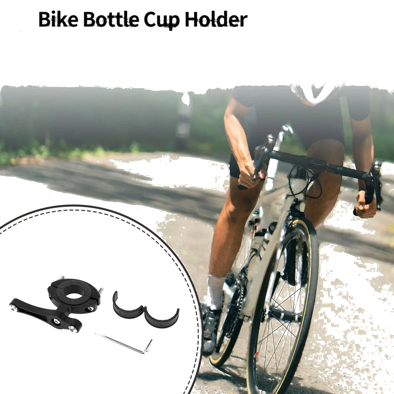 Water Bottle Cup Drink Holder Universal Black Aluminum Alloy