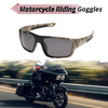 Motorcycle Riding Goggles Gray Lens Yellow Leaves Frame Tri-acetel Cellulose