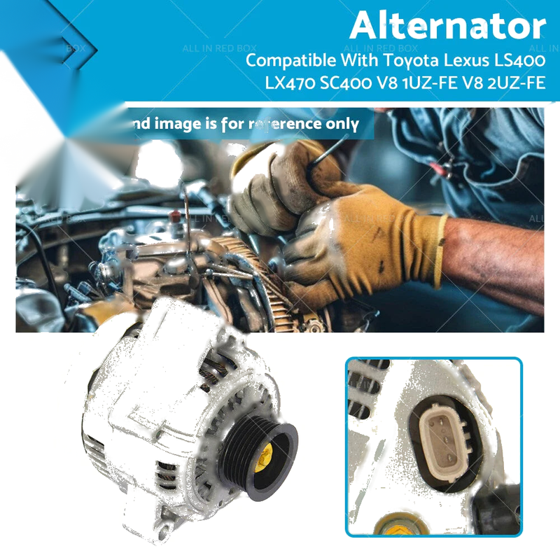 Toyota Lexus LS400 LX470 SC400 V8 1UZ-FE 2UZ-FE Alternator (1990-2007)