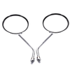 Honda Suzuki Kawasaki Chrome Round Motorcycle Rearview Mirrors M10