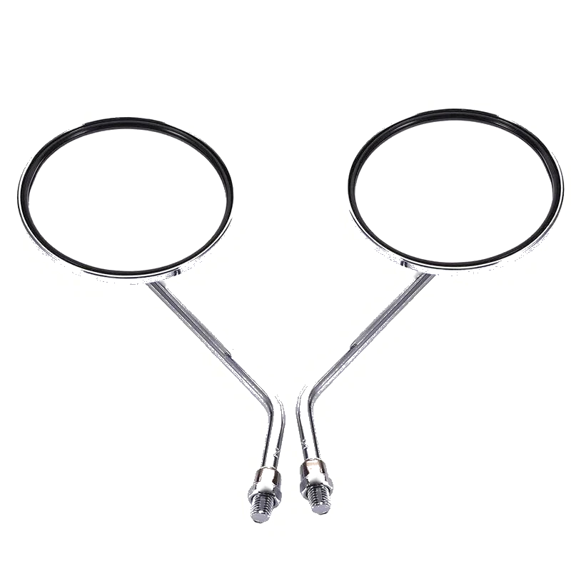 Honda Suzuki Kawasaki Chrome Round Motorcycle Rearview Mirrors M10