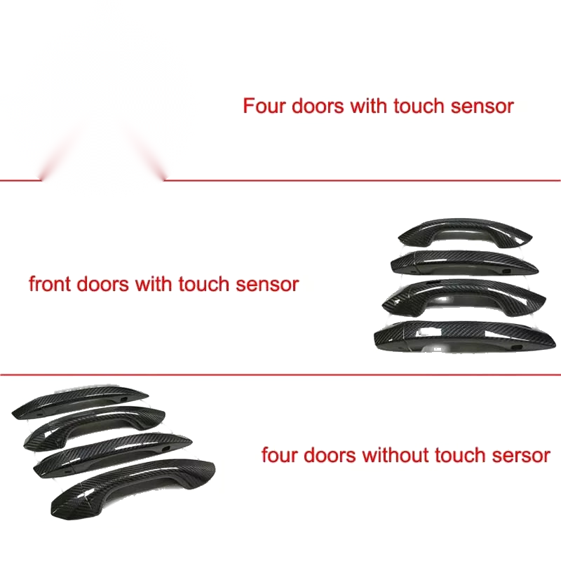 Audi A6 C8 S6 Q8 RSQ8 Real Carbon Fiber Exterior Door Handle Cover Trim fit