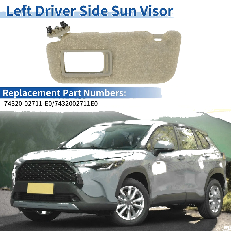 Toyota Corolla Left Side Sun Visor (2007–2013)